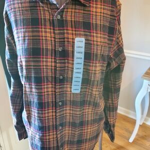 Eddie Bauer Men's Multicolor Plaid Button Down Shirt
